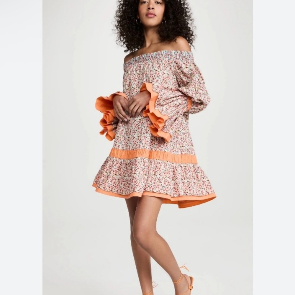 Silvia Tcherassi Pescali‎ Off-Shoulder Floral Mini Dress Size small